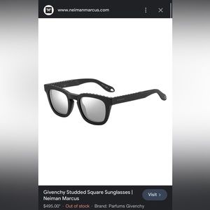 GIVENCHY STUDDED WAYFARER SUNGLASSES - NEW